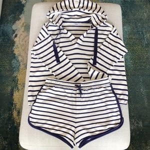 GAP Striped Hoodie and Short Set Size S